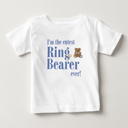Blauw Ik Ben De Schattigste Ringdrager Ooit Trouwe (Voorkant)