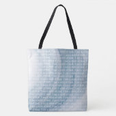 Blauw Ik ben een kind van Waterverf Tote Bag (Voorkant)