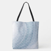 Blauw Ik ben een kind van Waterverf Tote Bag (Achterkant)