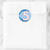 Blauw "Ik streef naar 5" Stickers (Tas)