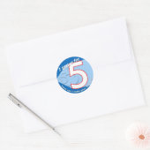 Blauw "Ik streef naar 5" Stickers (Envelop)