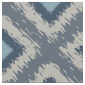Blauw Ikat Pattern Diamond Tribal Editable Stof (Close Up)