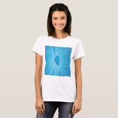 Blauw Illinois T-shirt voor dames (Voorkant volledig)