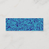 Blauw impressionisme mini visitekaartje (Achterkant)