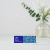 Blauw impressionisme mini visitekaartje (Staand voorkant)