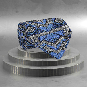 Blauw in de jaren 1920 - Art Deco - Flapper Dress Stropdas