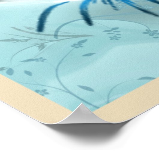 Blauw in het gezicht poster (Hoek)