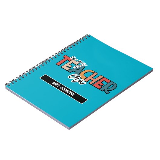 Blauw in het tijdperk van mijn leraar notitieboek (Linkerzijde)