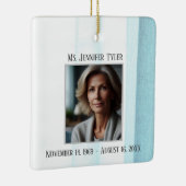 Blauw in liefdevolle herinnering begrafenismonumen keramisch ornament (Rechts)