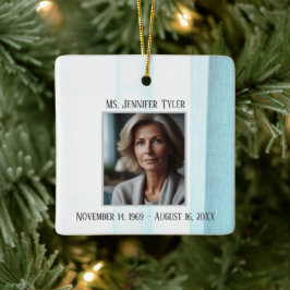 Blauw in liefdevolle herinnering begrafenismonumen keramisch ornament