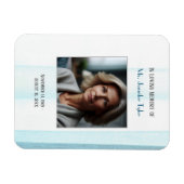 Blauw in liefdevolle herinnering Elegant begrafeni Magneet (Horizontaal)