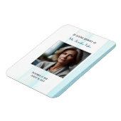 Blauw in liefdevolle herinnering Elegant begrafeni Magneet (Linkerzijde)