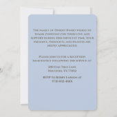 Blauw in liefdevolle herinnering Trees Memorial be Kaart (Achterkant)