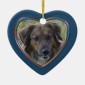 Blauw in mijn Sjabloon Pet Memorial Keramisch Ornament (Voorkant)