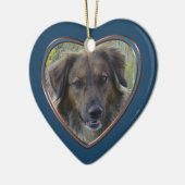 Blauw in mijn Sjabloon Pet Memorial Keramisch Ornament (Links)