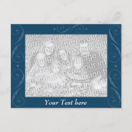Blauw in reliëf briefkaart
