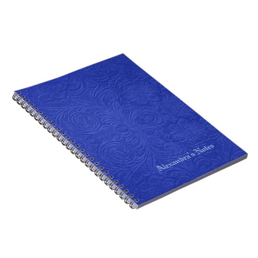 Blauw in reliëf notitieboek (Rechterzijde)