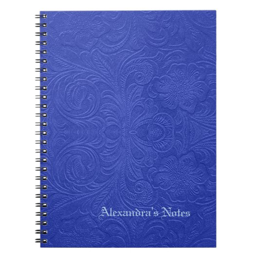 Blauw in reliëf notitieboek (Voorkant)