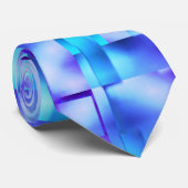 Blauw in vierkante of rechthoekige vorm stropdas (Opgerold)