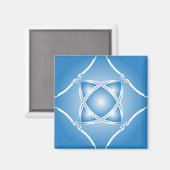 blauw in witte gradiënt magneet (Voorkant / Achterkant)