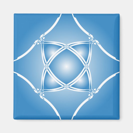 blauw in witte gradiënt magneet (Voorkant)