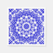 Blauw in witte Pset Kaleidoscoop Servet (Voorkant)