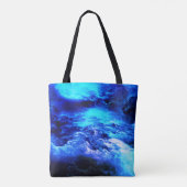 Blauw in wolken tote bag (Achterkant)