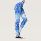 Blauw-Indiase design leggings yoga pant (Rechts)