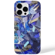 Blauw indigo wit grijs abstract geometrische strep