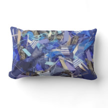 Blauw indigo wit grijs abstract geometrische strep