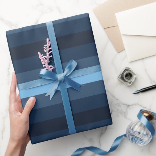 Blauw Indigostrippapier Cadeaupapier (Geschenken)