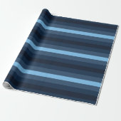 Blauw Indigostrippapier Cadeaupapier (Uitgerold)