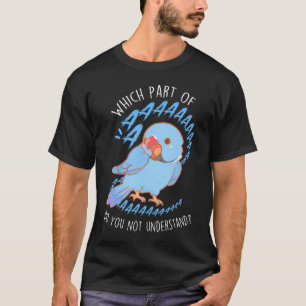 Blauw Indisch Ringneck Parrot Aaa Grappig Schattig T-shirt