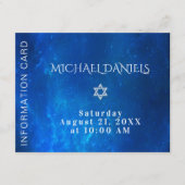 Blauw informatie invoegen informatiekaartje (Voorkant)