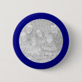 Blauw ingelijste ronde foto Button (Voorkant)