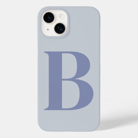 Blauw Initiaal Naam Gepersonaliseerd Monogram Ontw Case-Mate iPhone Case (Achterkant)