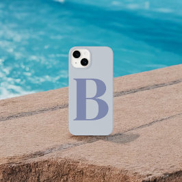 Blauw Initiaal Naam Gepersonaliseerd Monogram Ontw Case-Mate iPhone 14 Hoesje