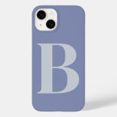 Blauw Initiaal Naam Gepersonaliseerd Monogram Ontw Case-Mate iPhone Case (Achterkant)