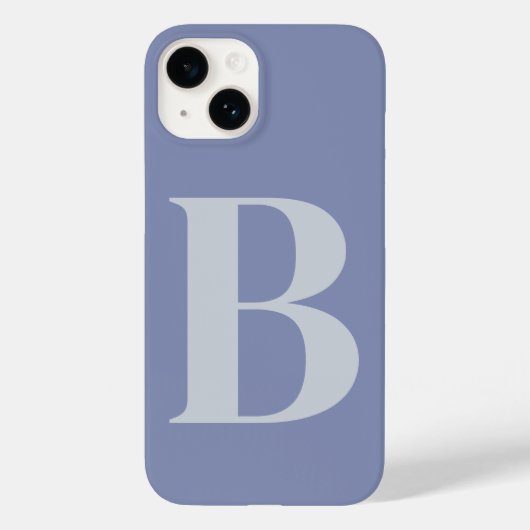 Blauw Initiaal Naam Gepersonaliseerd Monogram Ontw Case-Mate iPhone Case (Achterkant)