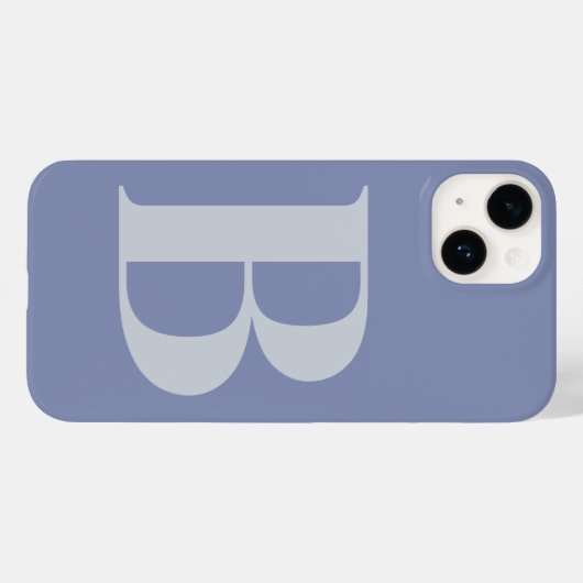 Blauw Initiaal Naam Gepersonaliseerd Monogram Ontw Case-Mate iPhone Case (Achterkant (horizontaal))