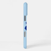 blauw initialen monogram iPhone 16 Pro Max hoesje (Rechterkant)