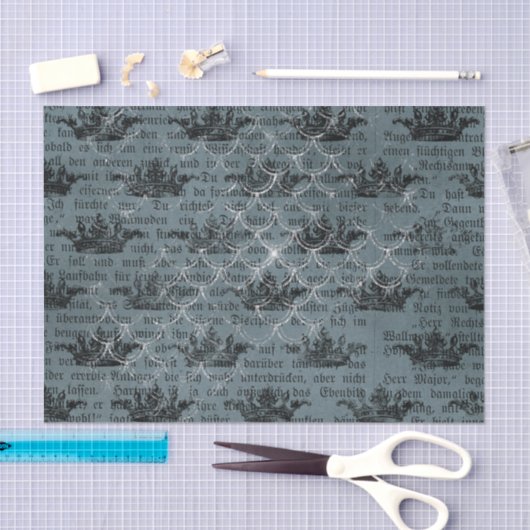 blauw inkoulage tissuepapier (Craft)