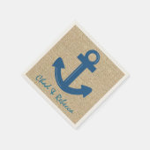  blauw inlegluiers voor burlap servet (Hoek)