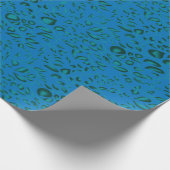 Blauw inpakpapier met een geometrisch patroon (Hoek)