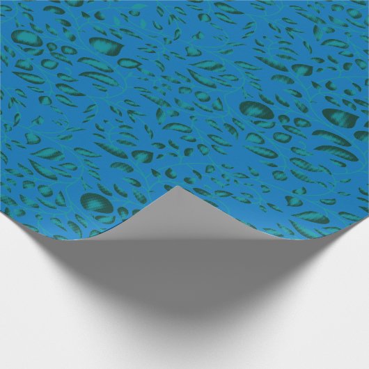 Blauw inpakpapier met een geometrisch patroon (Hoek)