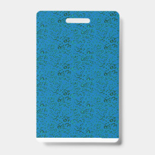 Blauw inpakpapier met een geometrisch patroon  badge