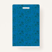 Blauw inpakpapier met een geometrisch patroon badge (Voorkant)