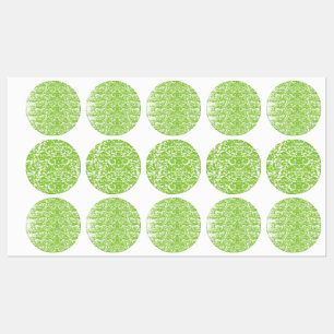 Blauw inpakpapier met een repetitieve witte sneeuw labels