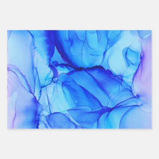 Blauw Inpakpapier Vel (Voorkant 3)