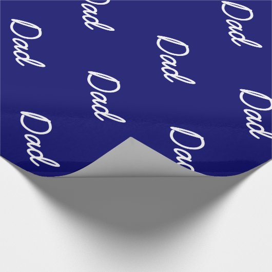 Blauw inpakpapier voor papa's cadeaus (Hoek)
